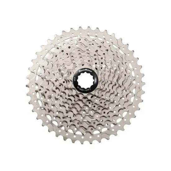 Касета 10-k 11-46T SUN RACE MS2 MTB, сталевий павук, Metallic Silver