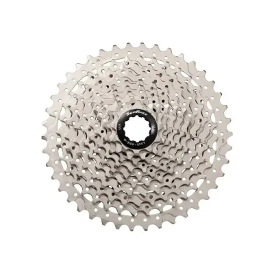 Касета 10-k 11-40T SUN RACE MS2 MTB, сталевий павук, Metallic Silver