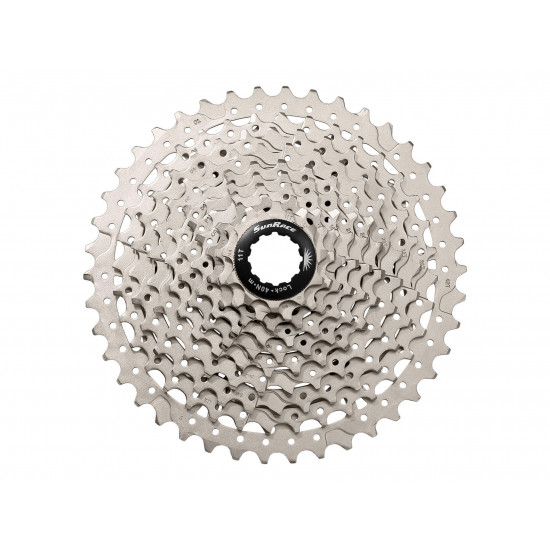 Касета 10-k 11-42T SUN RACE MTB MS2 алюмінієвий павук, Metallic Silver