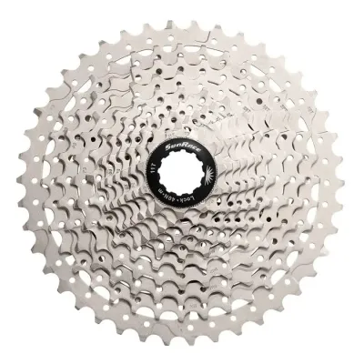Кассета 11-k 11-46T SUN RACE MS7 MTB, стальной паук, Metallic Silver