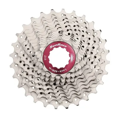 Касета 11-k 11-30T SUN RACE RX11 алюминиевый паук, Metallic Silver