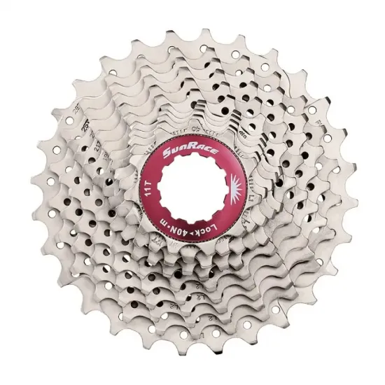 Касета 11-k 11-30T SUN RACE RX11 алюмінієвий павук, Metallic Silver