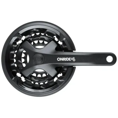 Шатуны ONRIDE MPE-301P под квадрат, 170мм, 22-32-42T на 8 скоростей, черные