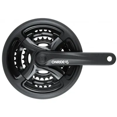 Шатуни ONRIDE TY-CM99 під квадрат, 170мм, 28-38-48T на 8/7/6 швидкостей, чорні