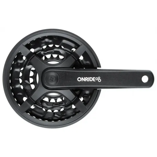 Шатуны ONRIDE TC-CY03 под квадрат, 175мм, 22-32-42T на 8/7/6 скоростей, черные