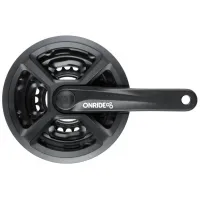 Шатуны ONRIDE TA-CM05 под квадрат, 170мм, 24-34-42T на 8/7/6 скоростей, черные Шатуны ONRIDE TA-CM05 под квадрат, 170мм, 24-34-42T на 8/7/6 скоростей, черные
