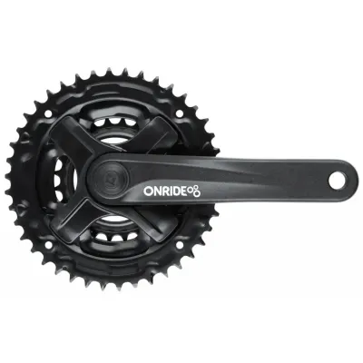 Шатуни ONRIDE TA-CM60 під квадрат, 170мм, 24-34-42T на 8/7/6 швидкостей, чорні