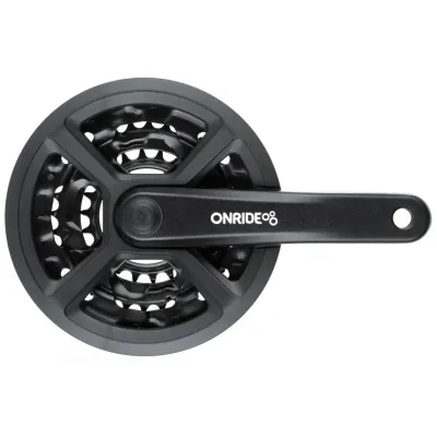 Шатуни ONRIDE TC-CQ05 під квадрат, 175мм, 22-32-42T на 8/7/6 швидкостей, чорні