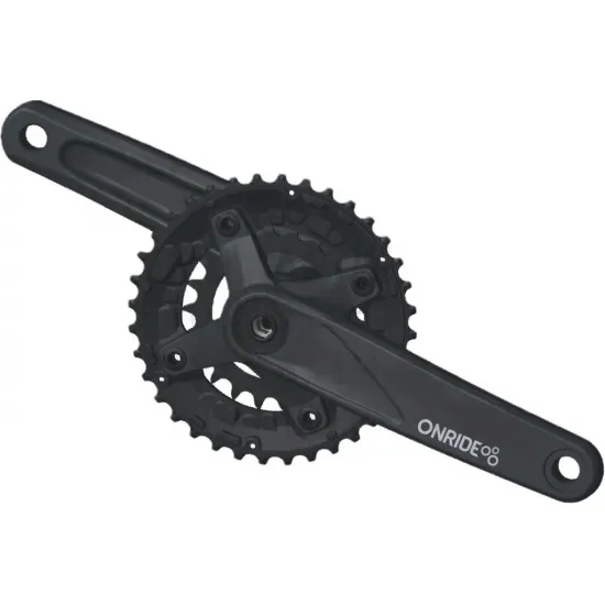 Шатуни ONRIDE Duet Pro 1120, під Hollowtech, 170 мм, 22-36Т BCD: 104/64 мм, на 11/10/9 шв., чорний