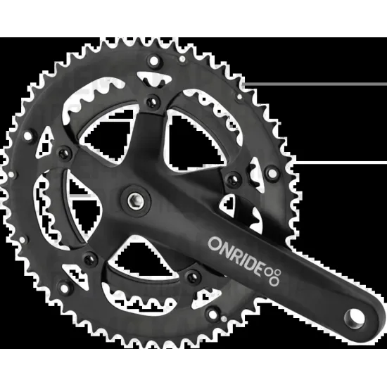 Шатуны ONRIDE Duet 920, под квадрат, 170 мм, 39-50Т BCD: 130 мм, на 9 шв., черный