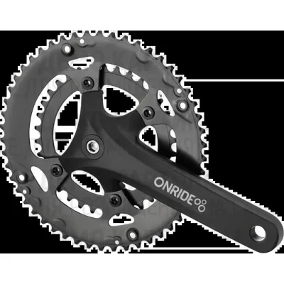Шатуны ONRIDE Duet 910, под квадрат, 170 мм, 34-50Т BCD: 110/80 мм, на 9/8 шв., черный