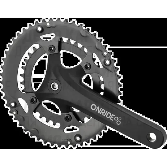 Шатуны ONRIDE Duet 910, под квадрат, 170 мм, 34-50Т BCD: 110/80 мм, на 9/8 шв., черный