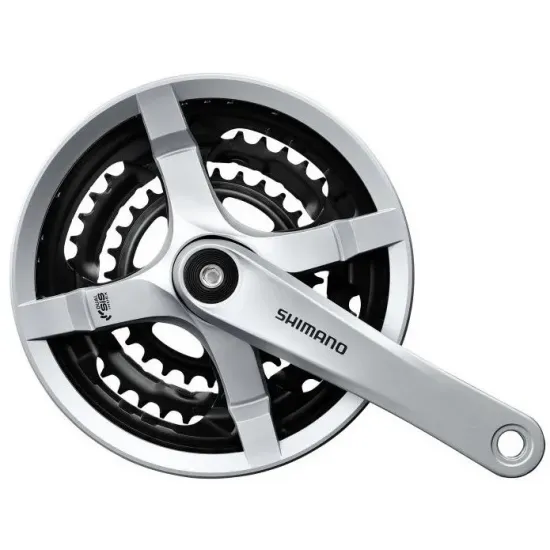 Шатуни FC-TY501, 170мм, 48X38X28, 6/7/8-шв, захист зірок, сірі