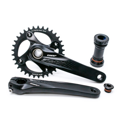 Шатун AL L175мм 36T с интегр.осью чорний T-Self AZ9-AS320 з кареткою