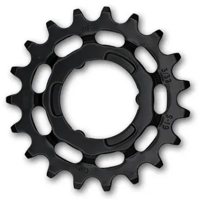 Зірка задня KMC Shimano Narrow 19T чорна 3/32