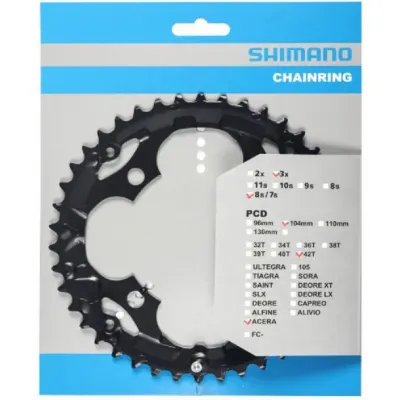 Зірка шатунів FC-M361 ACERA  42зуб. чорний 104мм