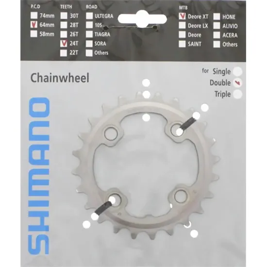Звезда шатунов FC-M785 DEORE XT, 24 зуба. 10-скор. 64мм