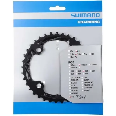 Зірка шатунів FC-M610/T521 DEORE, 36зуб. AL