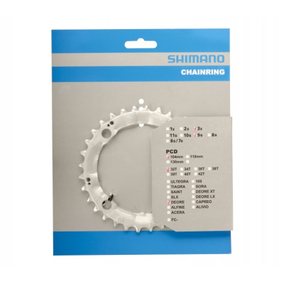 Зірка шатунів FC-M510 DEORE, 32зуб. срібл. 9-швидк