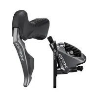 Тормоз гидравлический диск RX815 GRX Di2, передний (левая тормозная ручка/шифтер ST-RX815 2-скорости, BR-RX810, гидролиния 1000мм)