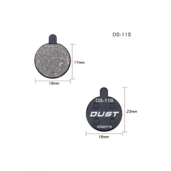 Колодки гальмiвнi полуметал пiд дисковi гальма DUST DS-11S Пiдходить пiд дисковi гальма Alhonga, ZOOM DB250/350/450/550