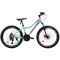 Велосипед подростковый CROSSRIDE 24 MTB ST "MOLLY LADY" тиффани 0225GREEN
