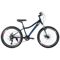Велосипед підлітковий CROSSRIDE 24 MTB AL CROSS синій 0271BL