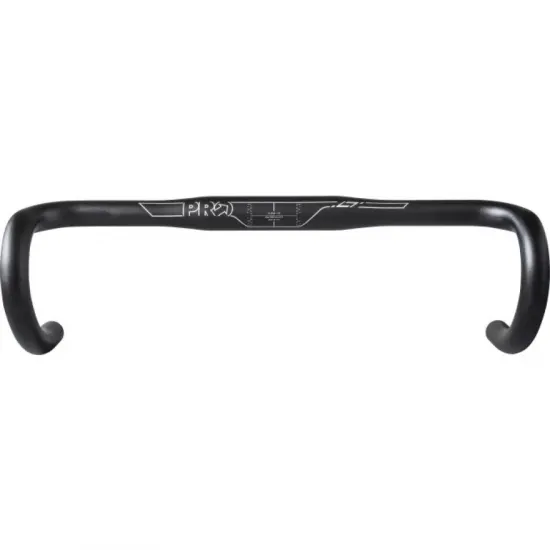 Кермо PRO шосейне компакт LT 44cm/31.8mm, чорнe