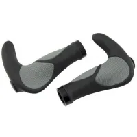 Ріжки Longus ERGOBUL з ручками керма, anatomic чорний/сірий