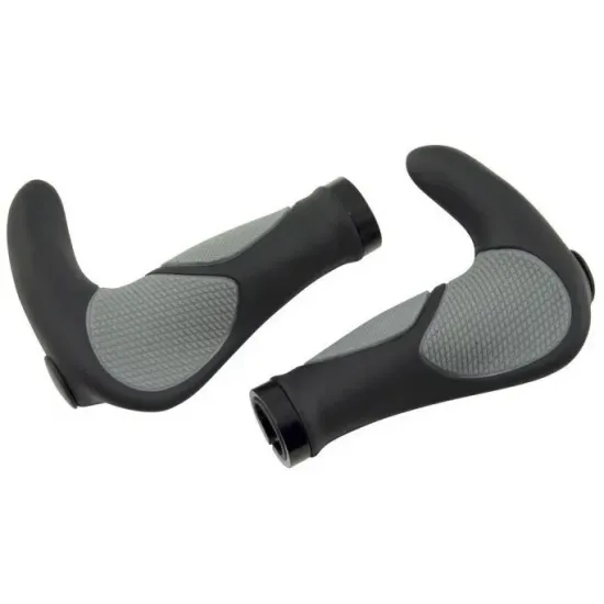 Ріжки Longus ERGOBUL з ручками керма, anatomic чорний/сірий