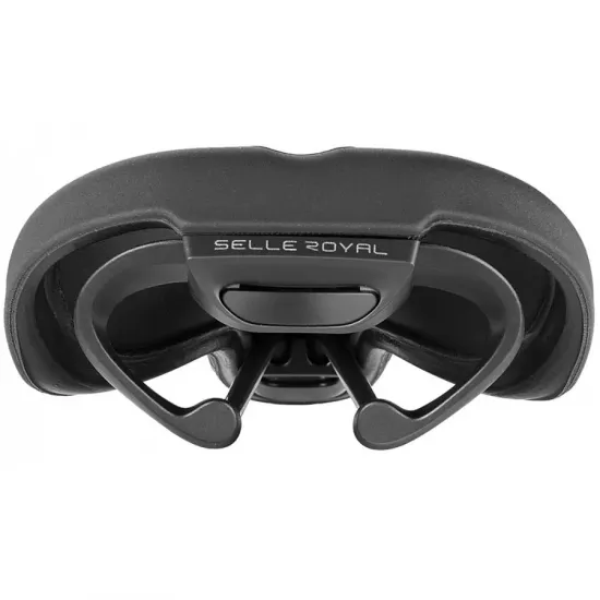Сідло Selle Royal SCIENTIA M1 Moderate, 3D skingel, оббивка Black gummy/Black mokka, 289х141мм, 425г, рейли сталь + Curva suspension, unisex, чорне