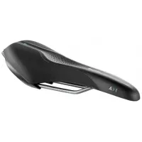 Седло Selle Royal SCIENTIA A1 Athletic, 3D skingel, обивка Black gummy/Black mokka, 289х127мм, 380г, рельси сталь + Curva suspension, unisex, черное