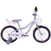 Велосипед AL 18" Formula CREAM рама-9,5" бело-аквамариновый  с крылом St, с корзиной Pl с черной покрышкой 2021