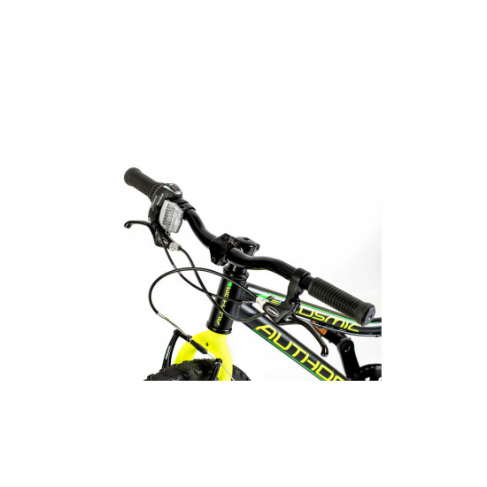 Велосипед AUTHOR (2023-24) Cosmic 20", рама 10", колір-матово чорний // неоново жовтий 2023019