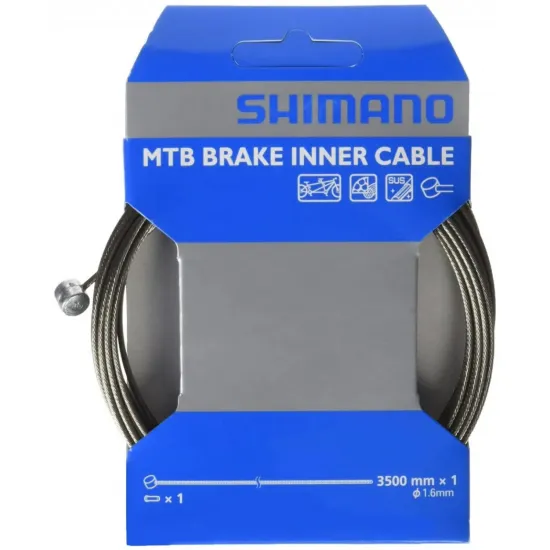 Трос гальмівний Shimano 3500Х1.6мм для тандемів MTB, нерж