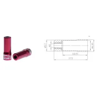 Кінцевик Alligator для рубашки перемикання червоний. уп.20 шт