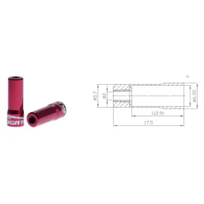 Кінцевик Alligator для рубашки перемикання червоний. уп.20 шт