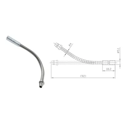 Спрямовуюча трубка Alligator гальмівного тросика на V-br. гнучка