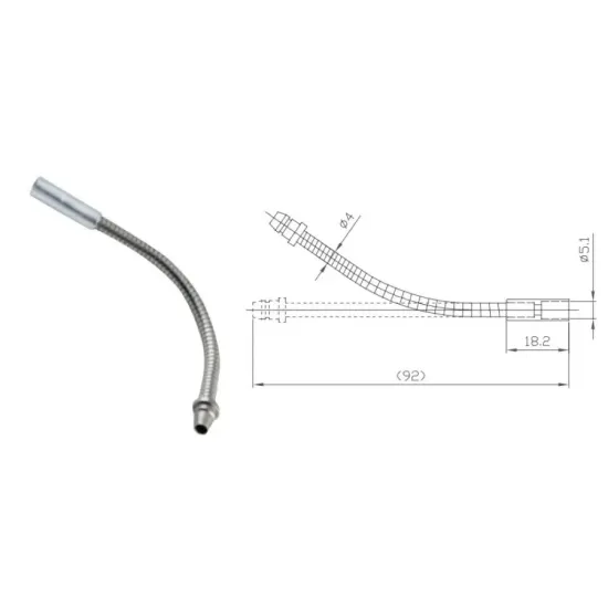 Спрямовуюча трубка Alligator гальмівного тросика на V-br. гнучка