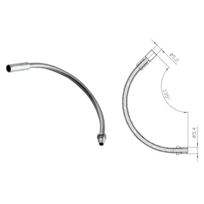 Спрямовуюча трубка Alligator гальмівного тросика на V-br. кут 135º (10 шт в упаковці)