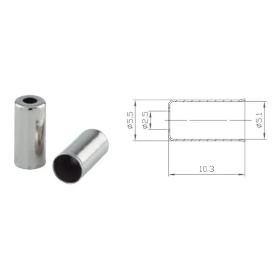 Кінцевик Alligator для гальмівної рубашки латунний штампований уп.25 шт