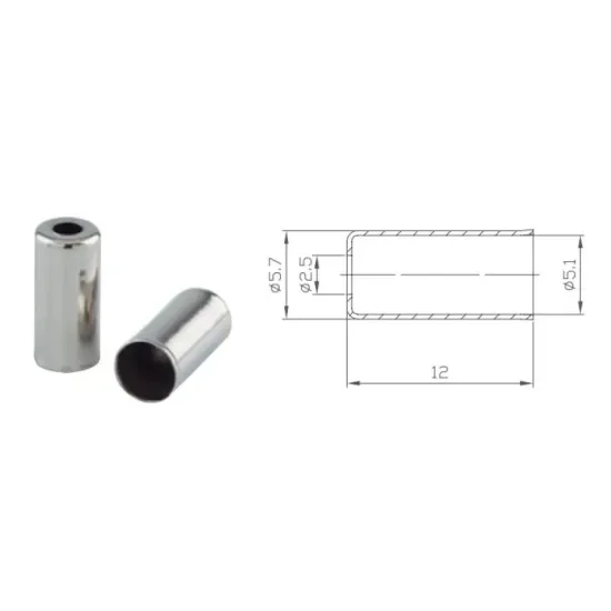 Кінцевик гальмівної рубашки Alligator метал сірий. по 200 шт в упаковці