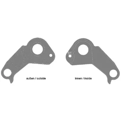 Гак на раму Ghost, Shimano Hanger MY2017 (B1) HT, GHM09-022