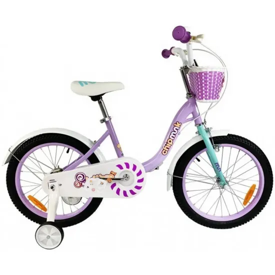 Велосипед дитячий RoyalBaby Chipmunk MM Girls 14", OFFICIAL UA, фіолетовий