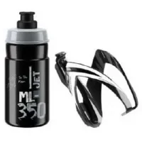 Комплект ELITE CEO: фляготримач чорний/сірий + фляга JET чорна 350мл Комплект ELITE CEO: фляготримач чорний/сірий + фляга JET чорна 350мл