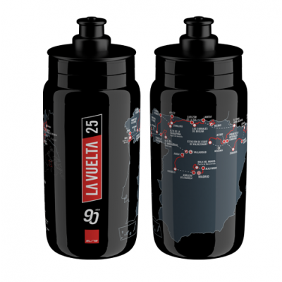 Фляга ELITE FLY з мапою Vuelta 2025 чорна 550 мл