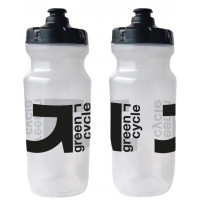 Фляга 0,6 Green Cycle GBT-516 зі збільшенним клапаном, прозора з чорним