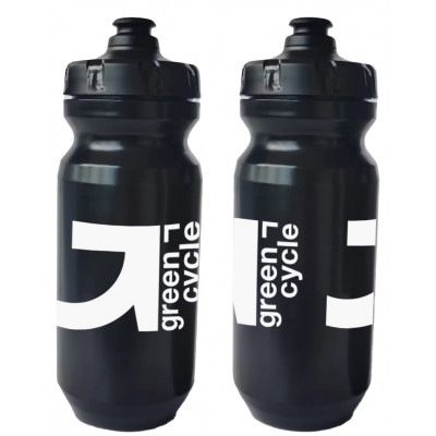 Фляга 0,6 Green Cycle GBT-516 зі збільшенним клапаном, чорна з білим