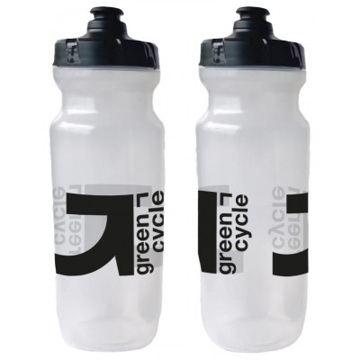 Фляга 0,75 Green Cycle GBT-517 зі збільшенним клапаном, прозора з чорним