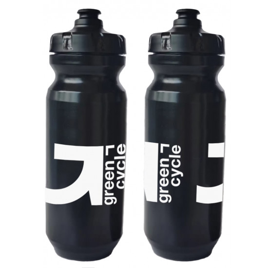 Фляга 0,75 Green Cycle GBT-517 зі збільшенним клапаном, чорна з білим